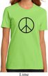 Ladies Peace Shirt Basic Peace Black Organic Tee T-Shirt