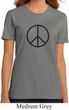 Ladies Peace Shirt Basic Peace Black Organic Tee T-Shirt