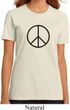 Ladies Peace Shirt Basic Peace Black Organic Tee T-Shirt