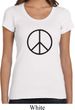 Ladies Peace Shirt Basic Peace Black Scoop Neck Tee T-Shirt