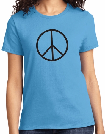 Ladies Peace Shirt Basic Peace Black Tee T-Shirt