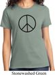 Ladies Peace Shirt Basic Peace Black Tee T-Shirt