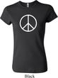 Ladies Peace Shirt Basic Peace White Crewneck Tee T-Shirt
