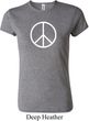 Ladies Peace Shirt Basic Peace White Crewneck Tee T-Shirt