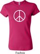 Ladies Peace Shirt Basic Peace White Crewneck Tee T-Shirt