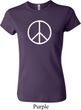 Ladies Peace Shirt Basic Peace White Crewneck Tee T-Shirt