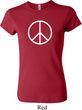 Ladies Peace Shirt Basic Peace White Crewneck Tee T-Shirt