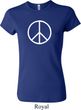 Ladies Peace Shirt Basic Peace White Crewneck Tee T-Shirt