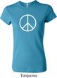 Ladies Peace Shirt Basic Peace White Crewneck Tee T-Shirt