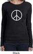 Ladies Peace Shirt Basic Peace White Long Sleeve Tee T-Shirt