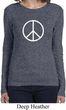 Ladies Peace Shirt Basic Peace White Long Sleeve Tee T-Shirt