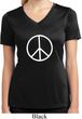 Ladies Peace Shirt Basic Peace White Moisture Wicking V-neck Tee