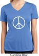 Ladies Peace Shirt Basic Peace White Moisture Wicking V-neck Tee