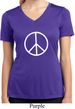 Ladies Peace Shirt Basic Peace White Moisture Wicking V-neck Tee