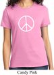 Ladies Peace Shirt Basic Peace White Tee T-Shirt