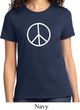Ladies Peace Shirt Basic Peace White Tee T-Shirt