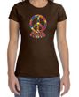 Ladies Peace Shirt Funky Peace Crewneck Tee T-Shirt