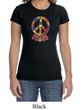 Ladies Peace Shirt Funky Peace Crewneck Tee T-Shirt