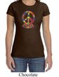 Ladies Peace Shirt Funky Peace Crewneck Tee T-Shirt