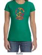 Ladies Peace Shirt Funky Peace Crewneck Tee T-Shirt
