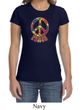Ladies Peace Shirt Funky Peace Crewneck Tee T-Shirt