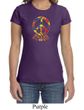 Ladies Peace Shirt Funky Peace Crewneck Tee T-Shirt