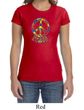 Ladies Peace Shirt Funky Peace Crewneck Tee T-Shirt