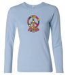 Ladies Peace Shirt Funky Peace Long Sleeve Tee T-Shirt
