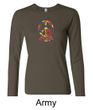 Ladies Peace Shirt Funky Peace Long Sleeve Tee T-Shirt