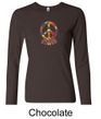 Ladies Peace Shirt Funky Peace Long Sleeve Tee T-Shirt