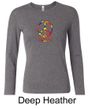 Ladies Peace Shirt Funky Peace Long Sleeve Tee T-Shirt