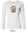 Ladies Peace Shirt Funky Peace Long Sleeve Tee T-Shirt