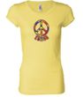 Ladies Peace Shirt Funky Peace Longer Length Tee T-Shirt