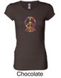 Ladies Peace Shirt Funky Peace Longer Length Tee T-Shirt