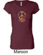 Ladies Peace Shirt Funky Peace Longer Length Tee T-Shirt