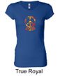 Ladies Peace Shirt Funky Peace Longer Length Tee T-Shirt