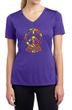 Ladies Peace Shirt Funky Peace Moisture Wicking V-neck Tee T-Shirt