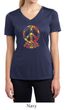 Ladies Peace Shirt Funky Peace Moisture Wicking V-neck Tee T-Shirt