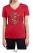 Ladies Peace Shirt Funky Peace Moisture Wicking V-neck Tee T-Shirt