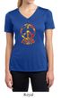 Ladies Peace Shirt Funky Peace Moisture Wicking V-neck Tee T-Shirt
