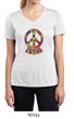 Ladies Peace Shirt Funky Peace Moisture Wicking V-neck Tee T-Shirt