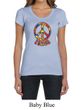 Ladies Peace Shirt Funky Peace Scoop Neck Tee T-Shirt
