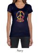 Ladies Peace Shirt Funky Peace Scoop Neck Tee T-Shirt