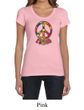 Ladies Peace Shirt Funky Peace Scoop Neck Tee T-Shirt