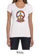 Ladies Peace Shirt Funky Peace Scoop Neck Tee T-Shirt