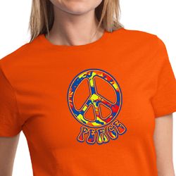 Ladies Peace Shirt Funky Peace Tee T-Shirt