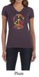 Ladies Peace Shirt Funky Peace V-neck Tee T-Shirt