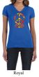 Ladies Peace Shirt Funky Peace V-neck Tee T-Shirt