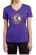 Ladies Peace Shirt Give Peace a Chance Moisture Wicking V-neck Tee