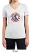 Ladies Peace Shirt Give Peace a Chance Moisture Wicking V-neck Tee